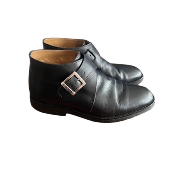 Kenneth Cole Reaction Men\'s sz 8.5 Boots Black Leather Double Buckle main image 4
